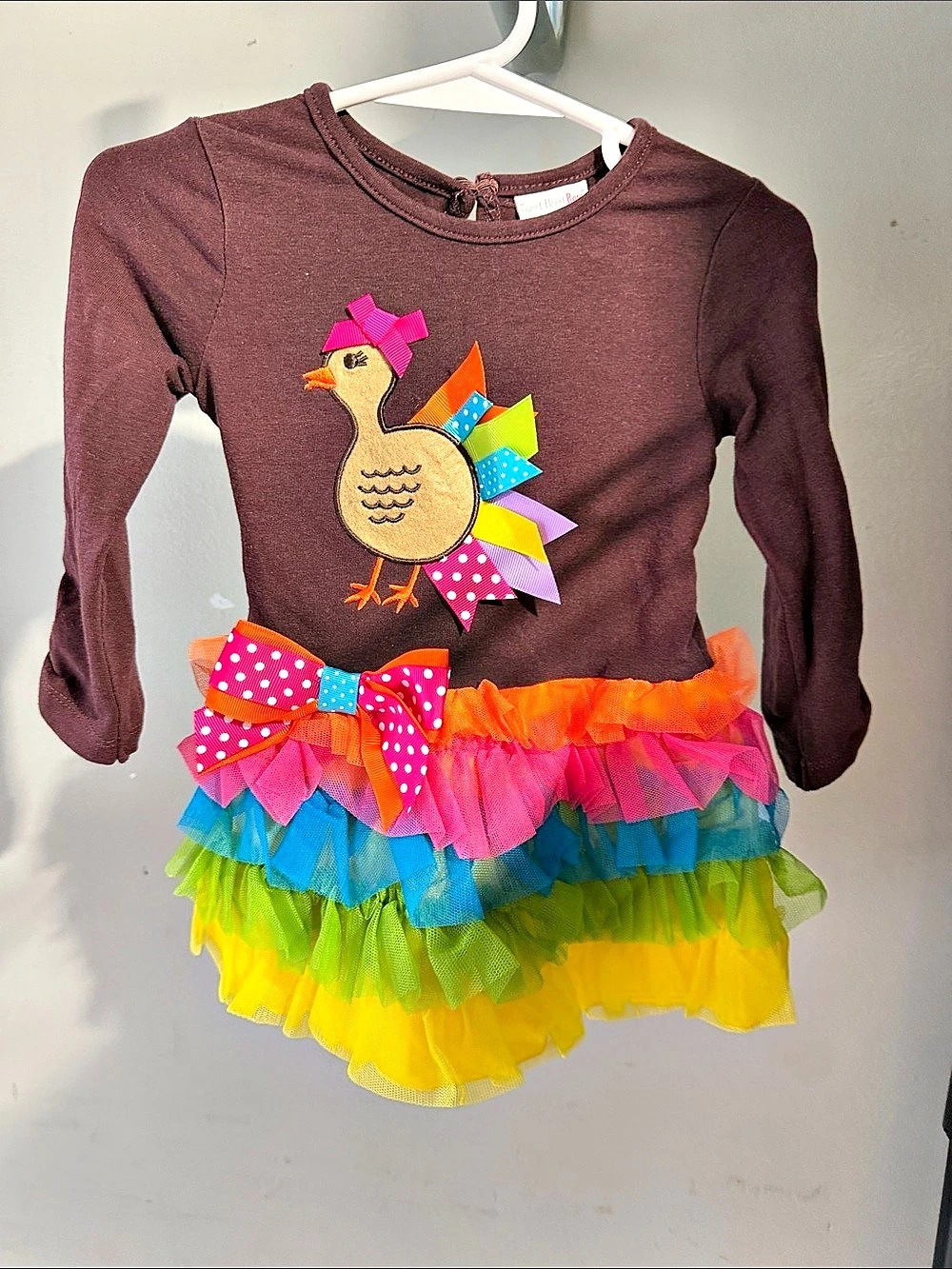 Sweet Heart Rose Girls Thanksgiving Turkey Tutu Dress, Baby 18M
